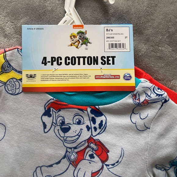 Paw Patrol Pajama Set (4pc) 2T - Picture 4 of 5